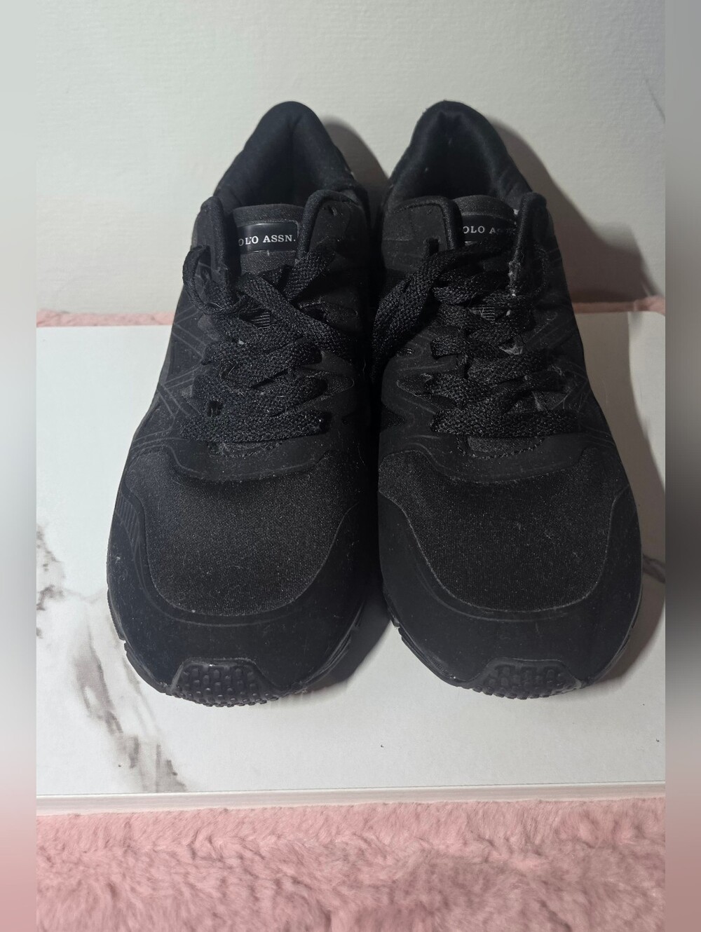 U.S. Polo Assn. Women's Black Lace-Up Casual Sneakers